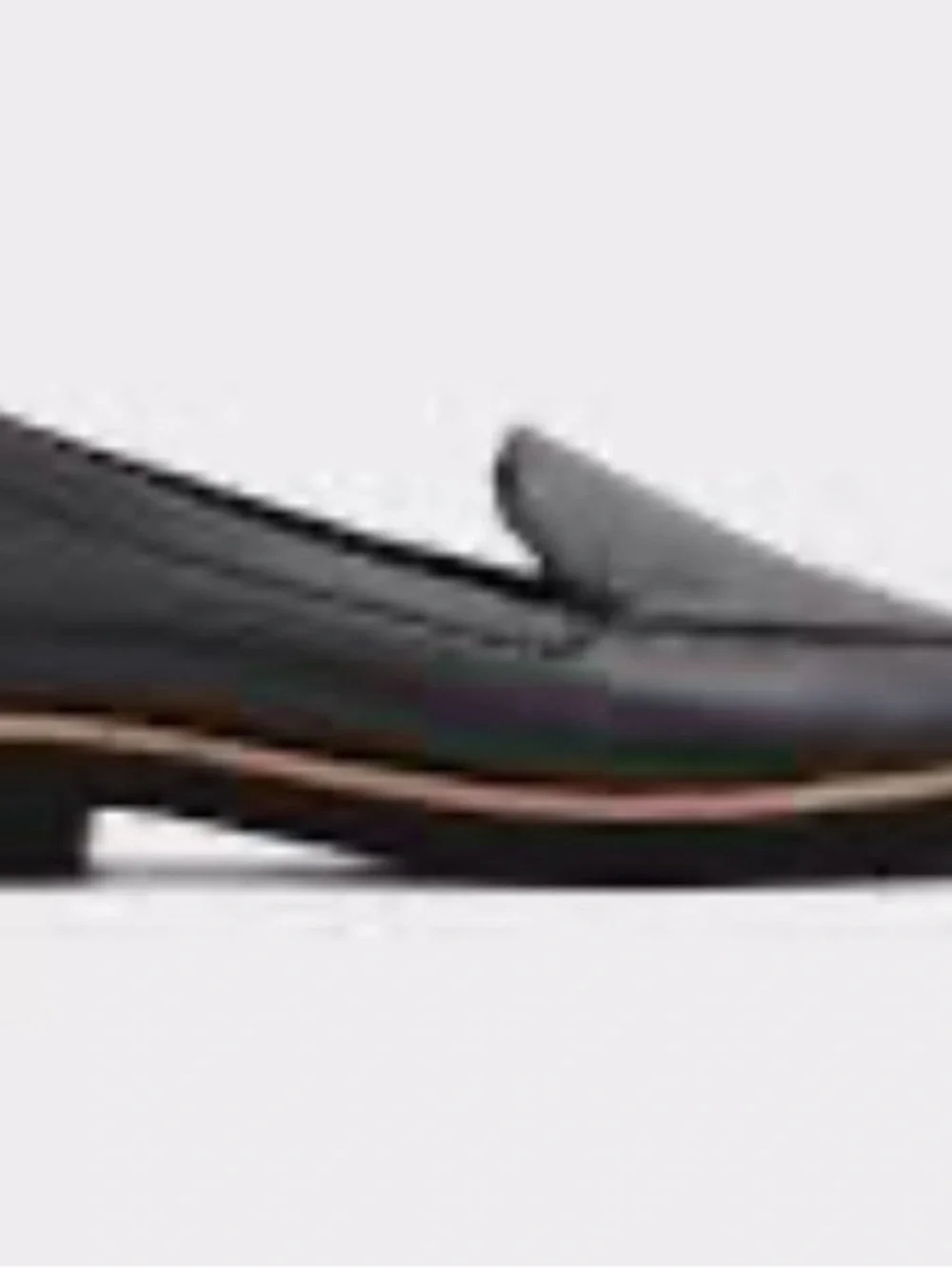 NWOT ALDO Women's Black Leather Slip-On Loafers